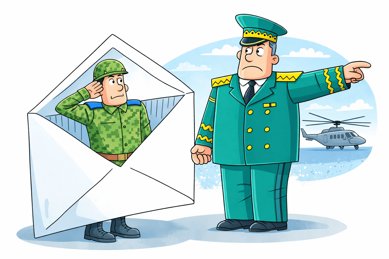 Иллюстрация глагола send
